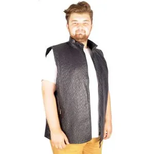 Big Size Mens Seasonal Vest Basic Strep Arrow Line 21605 Black