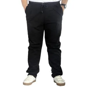 Big Size Mens Linen Pants Jogger Milano 21913 Black