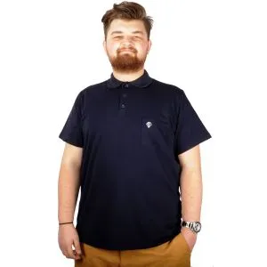 Big-Tall Men Polo T-Shirt with Pocket Sup Basic 21557 Navy Blue