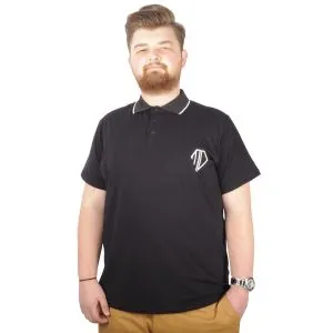 Big-Tall Men Polo T-Shirt Sup MD Basic 21555 Black