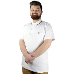 Men s Polo T shirt Pocket  Lycra Single Jersey 21558 White