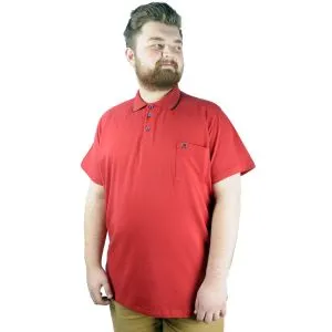Men s Polo T shirt Pocket  Lycra Single Jersey 21558 Burgundy