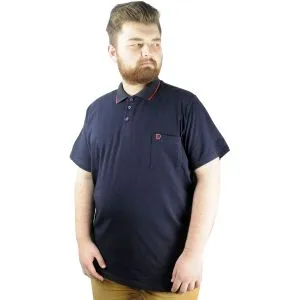 Men s Polo T shirt Pocket  Lycra Single Jersey 21558 Navy Blue