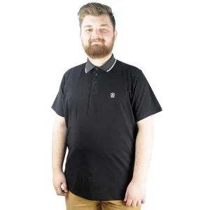 Men s Polo T shirt Lycra Single Jersey Embroidery 21554 Black