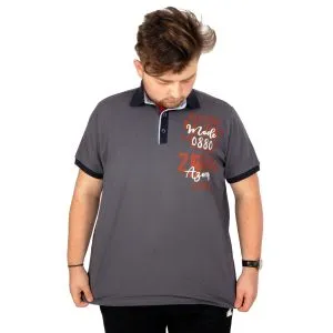 Big Size Men T-Shirt Polo Maximum Height 21319 Smoke