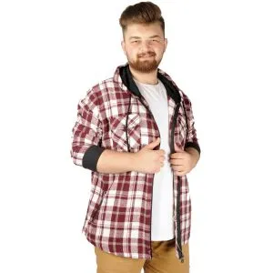 Big Tall Men s Sweatshirt with Hooded Pocket Zippered 20543 Black