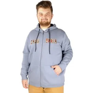 Big Tall Men Sweat California with Hooded Zippered 21517 Blue