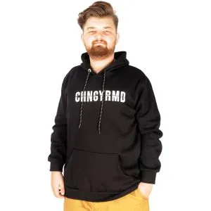 Big Tall Men Sweat Embroidery Offmode 21502 Black