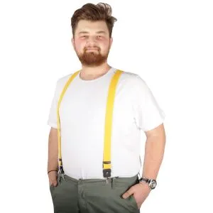 Big Size Men Suspenders 21901 Yellow