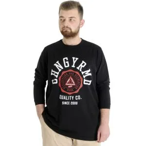Big Tall Mens T-shirt Long Sleeve Quality Co 22099 Black