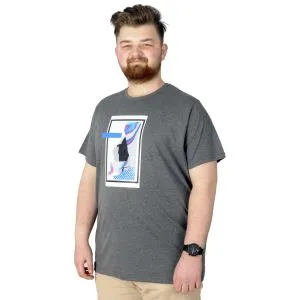 Men s T shirt Bicycle Collar Oversize Dark Future 22190 Black