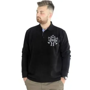 Big Tall Men Sweatshirt Old Traderouts 20415 Black