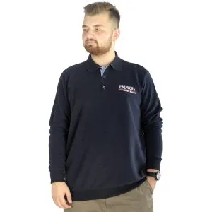 Big Tall Men Sweatshirt Old Traderouts 20415 Black