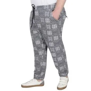 Big Size Men Sweatpants Narrow Trotters 20507 Black