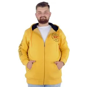 Big Tall Mens Sweatshirt Zipper NYC 22520 Mustard