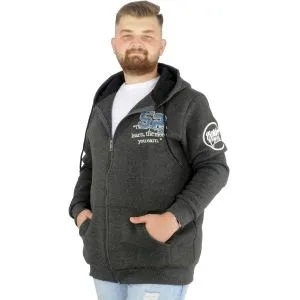 Big Tall Mens Sweatshirt Hooded Zippered You Earn 22521 Antramelange
