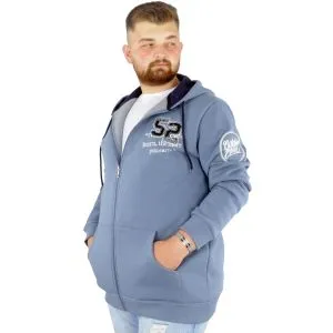 Big Tall Mens Sweatshirt Hooded Zippered You Earn 22521 Blue
