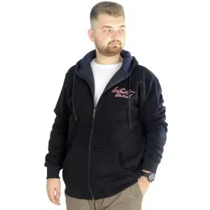 Big Tall Men s Sweat Hooded Pocket Zippered Linexpected 21521 Black