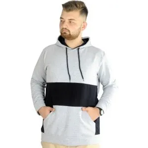 Big Tall Men s Sweat Hooded Pocket Zippered Linexpected 21521 Black