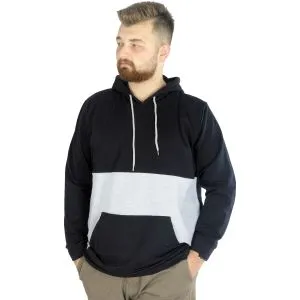 Big Tall Men s Sweat Hooded Pocket Zippered Linexpected 21521 Black