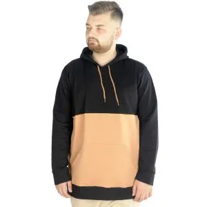 Big Tall Men s Sweat Hooded Pocket Zippered Linexpected 21521 Black