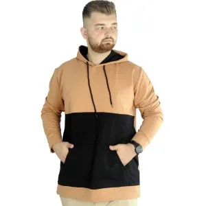 Big Tall Men s Sweat Hooded Pocket Zippered Linexpected 21521 Black