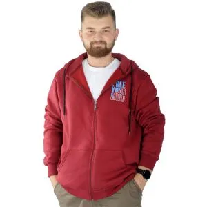 Big Tall Men s Sweat Hooded Pocket Zippered Linexpected 21521 Black