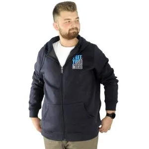 Big Tall Men s Sweat Hooded Pocket Zippered Linexpected 21521 Black