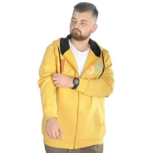 Big Tall Men s Sweat Hooded Pocket Zippered Linexpected 21521 Black