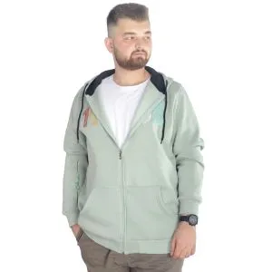 Big Tall Men s Sweat Hooded Pocket Zippered Linexpected 21521 Black