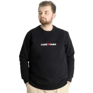 Men Sweatshirt Crew Neck CHNGYRMD 22565 Black