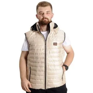 Big Size Mens Vest quilted Hooded 22600 Ecru