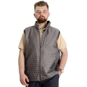 Büyük Beden Erkek Yelek Kapitone Yakalı 22601 Antrasit