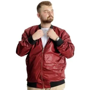 Big-Tall Men College Coat Jesica 22611 Burgundy