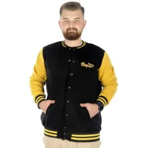 Big Tall Men College Coats Super 22614 Mustard-Black