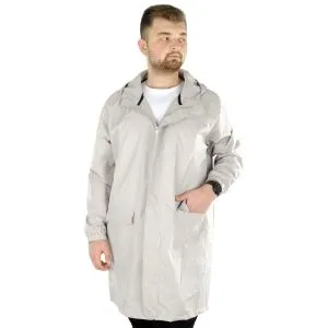 Big Tall Men Raincoat Hooded 22700 Beige