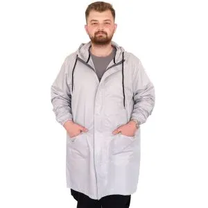 Büyük Beden Erkek Yağmurluk Kapşonlu 22700 Gri