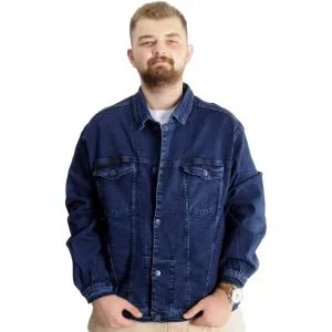 Big Size Mens Denim Coat Lopez 22800 Blue