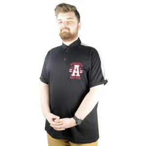 Big Tall Men s T shirt Polo Best Team 22307 Black