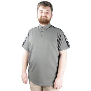 Big Tall Men s T shirt Polo Collar Live Lucky 22306 Khaki