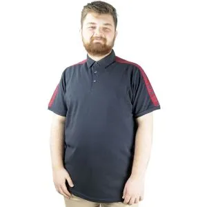 Big Tall Men s T shirt Polo Collar Live Lucky 22306 Navy Blue