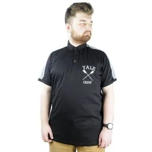 Big Tall Men s T shirt Polo Yale Crew 22308 Black