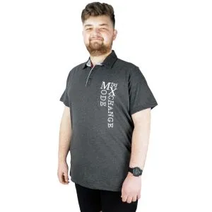 Men s T shirt Polo Collar Mode Exchange 22312 Anthramelange