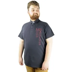 Men s T shirt Polo Collar Mode Exchange 22312 Navy Blue