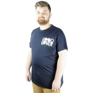Men s T shirt Bicycle Collar Good Lover 22114 Navy Blue