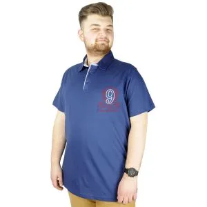 Men s T shirt Polo Collar Boat Club 22301 Indigo Blue