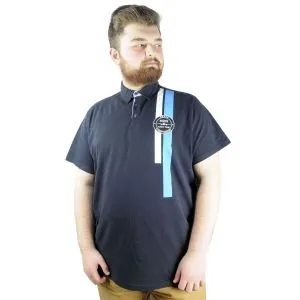 Men s T shirt Polo Collar Flight Team 22311 Navy Blue