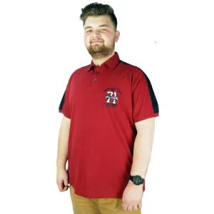 Men s T shirt Polo Collar Superior Team 22315 Burgundy