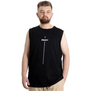 Büyük Beden Erkek Atlet PROJECT 23004 Siyah