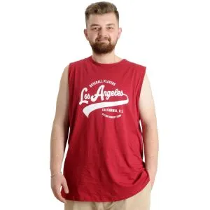 Büyük Beden Erkek Atlet LOS ANGELES 23005 Bordo